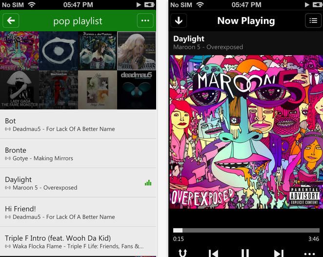 Xbox Music competencia de Spotify y Google Music